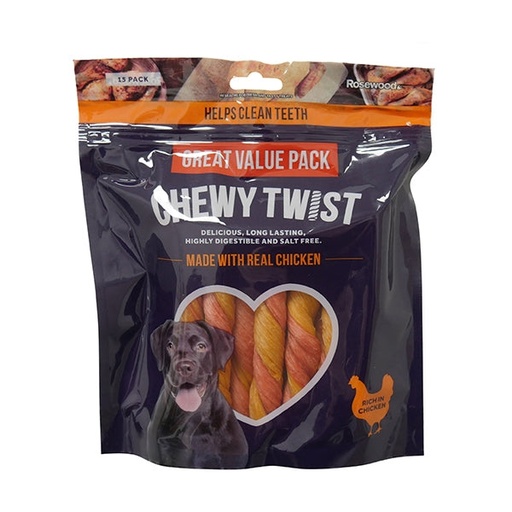 [90149-345G] Rosewood Chewy Twist Dog Treats Value Pack 345gm