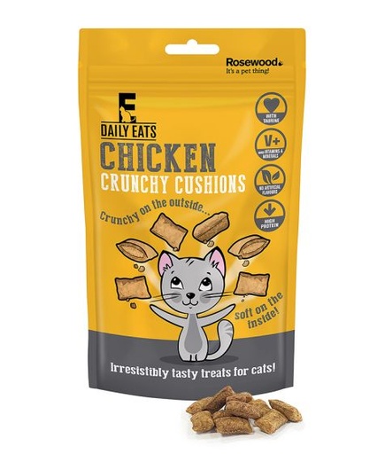 [90134-60G] Rosewood Crunchy Chicken Cushions for Cats 60gm