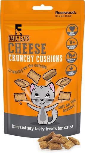 [90135-60G] Rosewood Cheese Crunchy Cushions for Cats 60gm