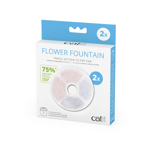 [HA43738] Catit Flower Fountain Triple Action Filter Pad 2pcs