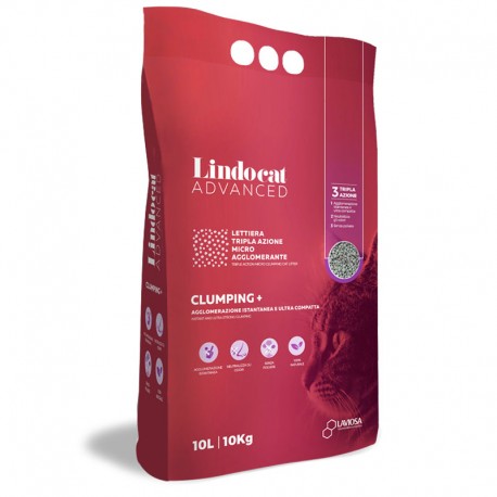 [LITRCLLCA-TS10LCCPK] LindoCat Natural Bentonite Lindocat Advanced Clumping + 10 L (Fragrance Free)