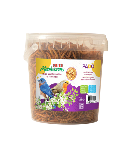 [PD-85077] Pado Dried Mealworms for Birds and Fishes 800gm