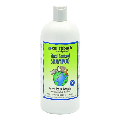[954] Earthbath Shed Control Shampoo Green Tean & Awapuhi Relieves Shedding & Dander 32oz
