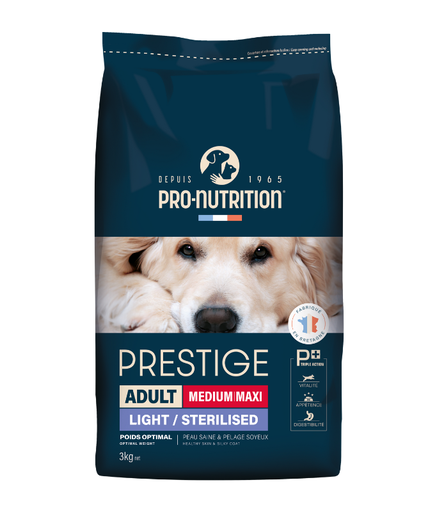 [203520C4] Pro nutrition Prestige Dog Adult Medium/ Maxi Sterilised 3kg