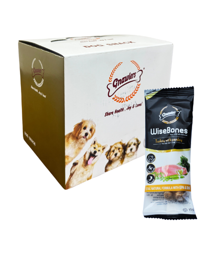 [GN07813] Gnawlers Wisebones Turkey With Parsley Small 15gm