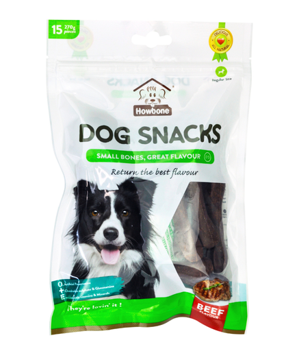 [HB03020] Howbone Dog Snack Small Bone Beef Flavour 15pcs 270gm