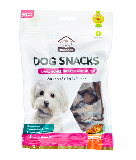 [HB03075] Howbone Dog Snack Mini Bone Chicken Flavour 30pcs 270gm