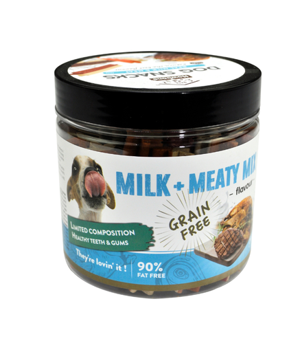 [HB05086] Howbone Twins Stix Dog Snack Milk & Meaty Mix Flavour 200gm