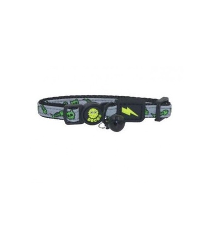 [DCAT011-S7] Doco Reflective Cat Collar Green 1.0x19-31cm
