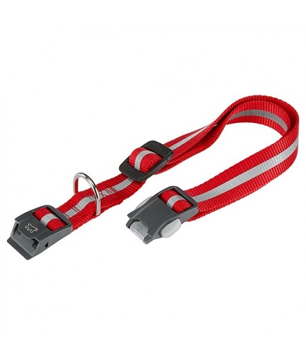 [75250322] Ferplast Club Reflex C - Reflective Dog Leash Complete With Magnetic Clasp - Black / Blue / Red