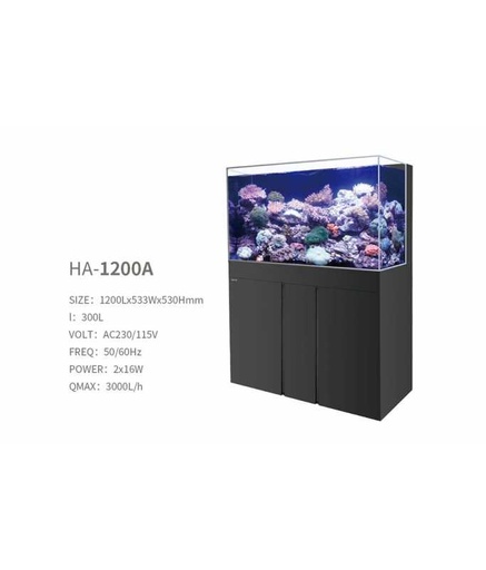 [BYHA-1200A] Boyu Marine Aquarium Tank & Cabinet Set Back Filtration System 120x53.3x53cm
