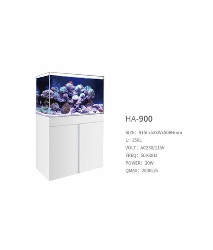 [BYHA-900] Boyu Marine Aquarium Tank & Cabinet Set White Bottom Filtration System 91.5x53.4x50.8cm