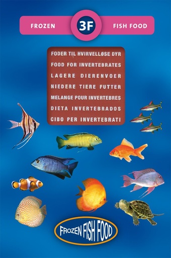 [3F90170] 3F & Ruto Invertebrates Frozen Fish Food 95gm