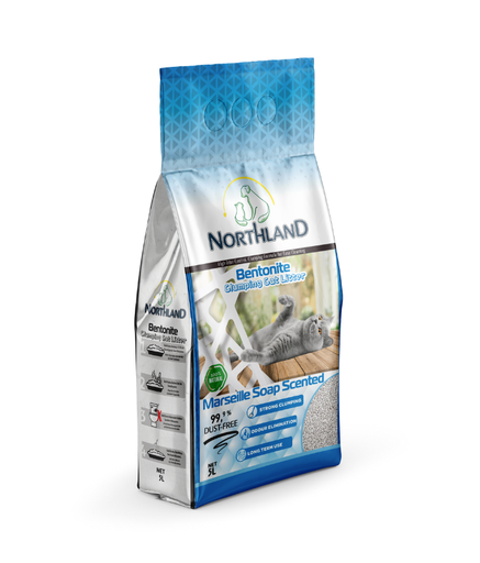 [NL-5L-MS] Northland Bentonite Clumbing Cat Litter - Marseille Soap