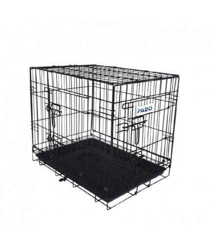 [GY0702106] Pado Double Door Dog Crate with Mesh Floor 123x76x83cm