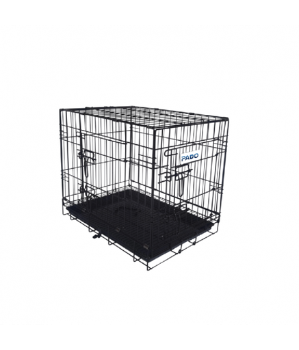 [GY0702103] Pado Double Door Dog Crate With Mesh Floor, 77x49x56.5cm