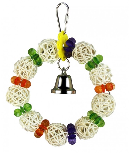 [BTLB02939] Pado Natural And Clean Round Bird Toy - 17x12 Cm