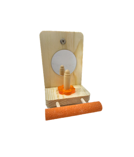 [BTLB03592] Vanpet L Shape Wooden Toy With Mirror (BTLB03592) - 14x9.5x11 Cm