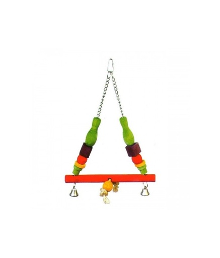[BTLB350] VanPet Triangle Type Swing Toy For Large Birds With Bell 40 X 25cm