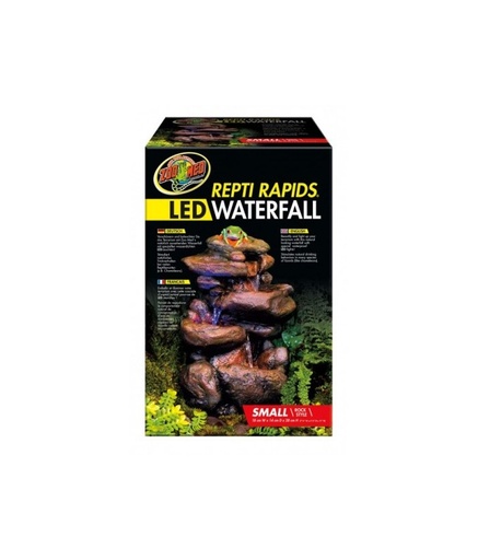 [ZMRR21E] Zoo Med Repti Rapids LED Waterfall Stone Cascade Small 7.25x5.5X11inch LWH