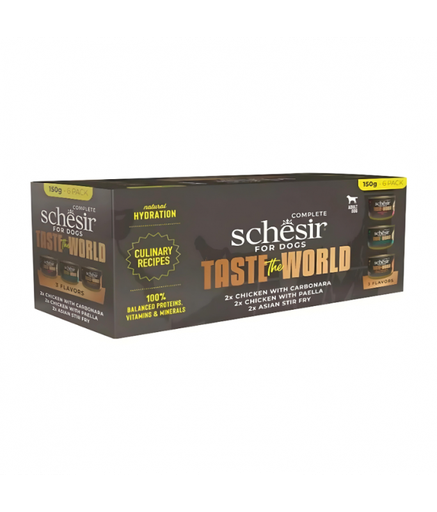 [SCINV22119904] Schesir Taste The World Dog Wholefood Variety Pack 6x150gm