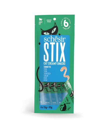 [SCINV25231204] Schesir Stix Treat for Cat In Cream Tuna 6x15gm