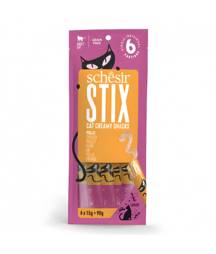 [SCINV25231104] Schesir Stix Treat for Cat In Cream Chicken 6x15gm