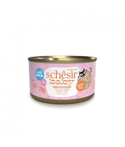 [SCINV21111103] Schesir Baby Kitten Canned Wholefood Chicken With Salmon 70gm