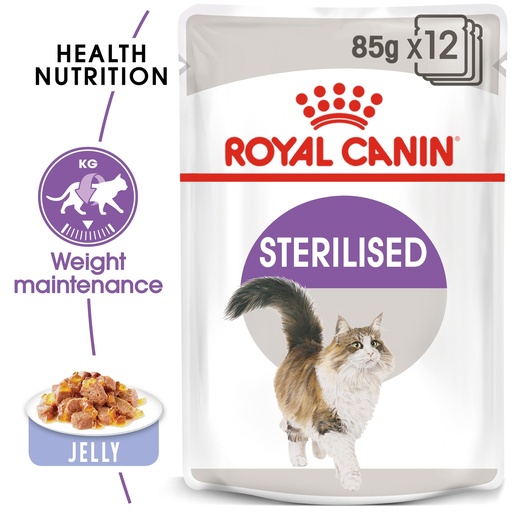 [RO237650] Royal Canin FHN Feline Breed Nutrition Sterilised Jelly Cat Wet Food12x85gm