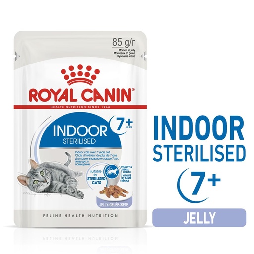 [RO288100] Royal Canin FHN Feline Health Nutrition Indoor 7+ Jelly Wet Cat Food 12x85gm