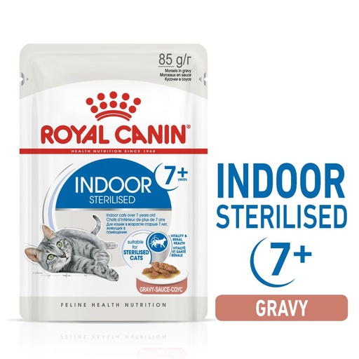 [RO288070] Royal Canin FHN Feline Health Nutrition Indoor 7+ Wet Cat Food 12x85gm