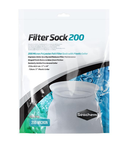 [SE1554] Seachem Filter Sock 200 micron welded 17.5 x 40.5cm