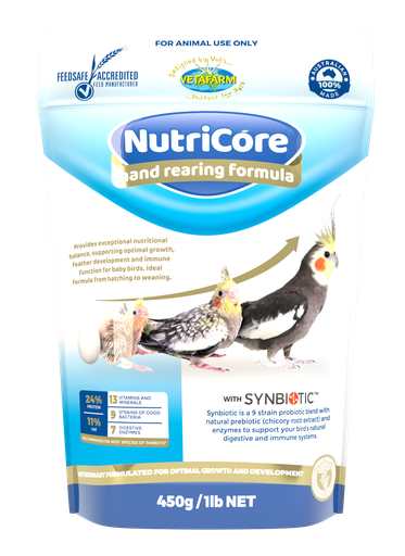 [VF00612] Vetafarm Nutricore Hand Rearing 450gm