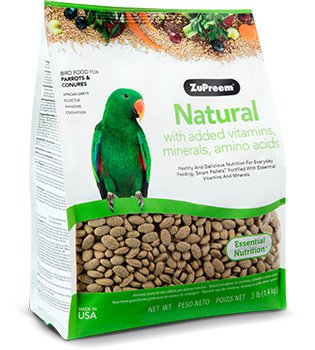 [ZU93200] Zupreem Natural Avian Diet Parrots & Conures 3LB / 1.36kg