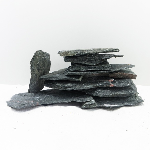 [MJDRA-1-101L] Sv Aquarium Deco Black Slate Rock - Large - 23-28cm