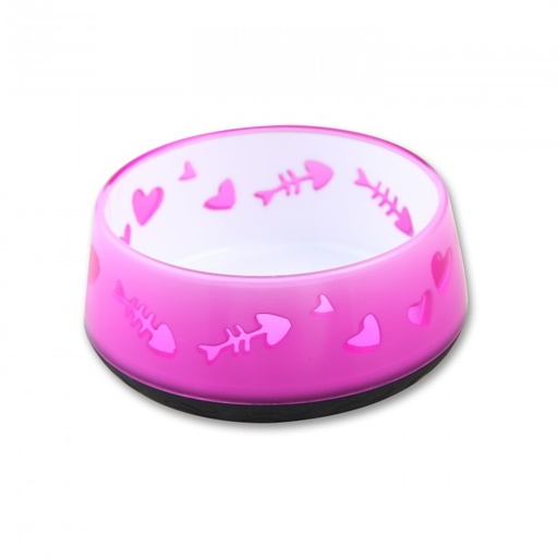 [AP2404] afp-All for Paws Cat Love Bowl Pink