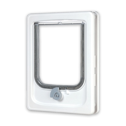 [ZL401074BLA] Zolux Cat-Flap For Wooden Door - 4 Position White