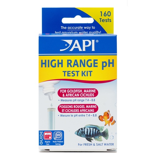 [AI27] API High Range pH 7.4 – 8.8 Range Test Kit 160 Count for Marine & Cichlid Aquarium
