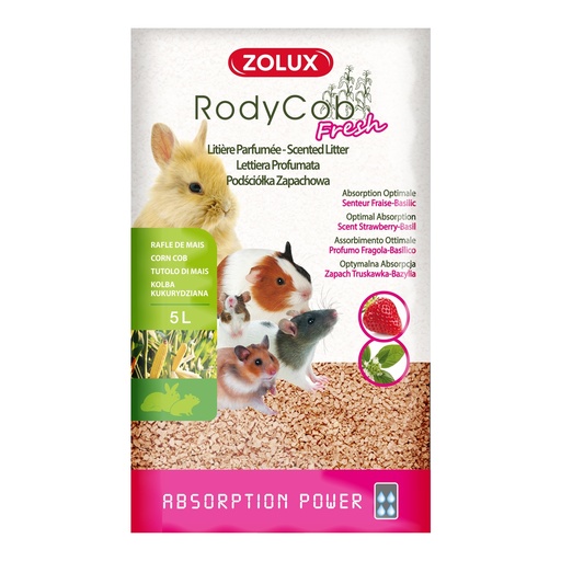 [ZL212218] Zolux Rodent Litter Rodycob Strawberry-Basil 5 L