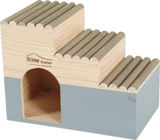 [ZL209768] Zolux Home Color Wooden House With Round Timbers Large/Grey