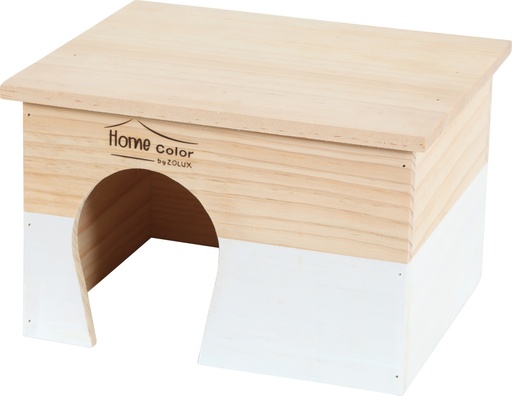 [ZL209763] Zolux Rectangular Home Color Wooden House - Large/White