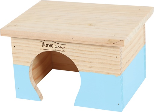 [ZL209761] Zolux Rectangular Home Color Wooden House - Small/Blue