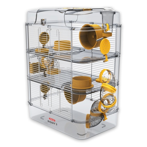 [ZL206024] Zolux Rody 3 Trio Rodent Cage - Banana Yellow