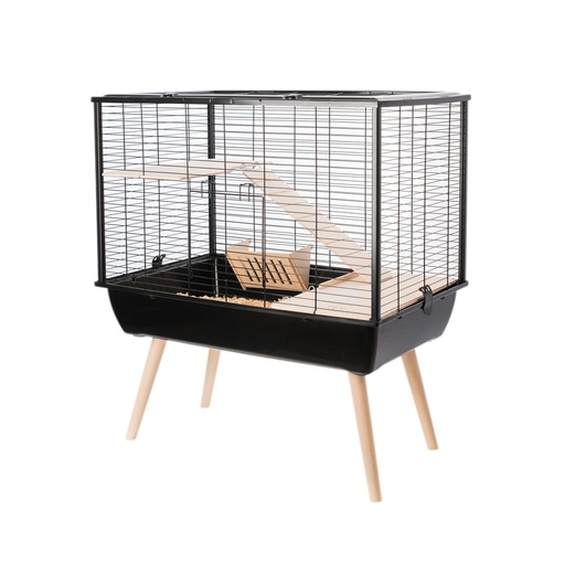 [ZL205621NOI] Zolux Neo Muki Large Rodent Cage - Black