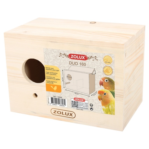 [ZL126606] Zolux Bird Nesting Box - Duo 160