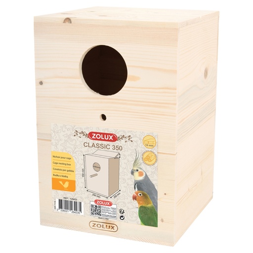 [ZL126423] Zolux Bird Nesting Box - Classic 350