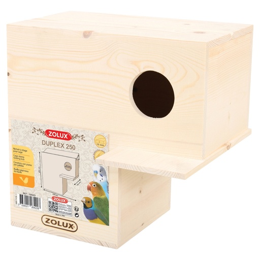 [ZL126422] Zolux Bird Nesting Box - Duplex 250