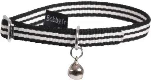 [BOCKSTRI_99_000] Bobby Cat Collar Stripe Black 1 x 30 cm