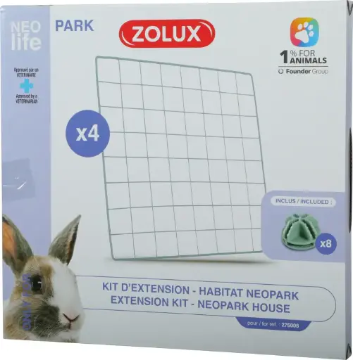 [ZL205696] Zolux Extension Kit With 4 Mesh Panels For Neolife Rabbit Neopark