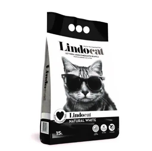 [LI3PSCLC-TS15LCNW] LindoCat White Bentonite Natural White - 15 L Fragrance free